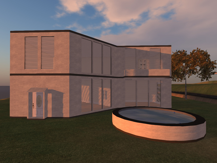 91 Prims - Residential House with pool (Copy & Modify) 