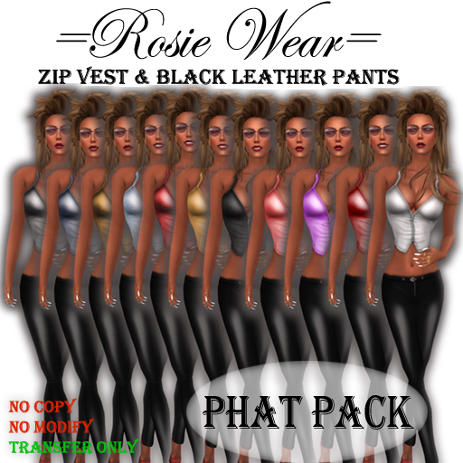 =Rosie Wear= Zip Vest & Leather Pants_Phat Pack