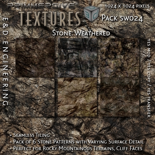 Second Life Marketplace - [SW024] 6 1024px Hi-Res Seamless Stone ...
