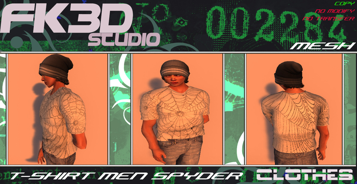 FK3D T-SHIRT MEN SPYDER WHITE