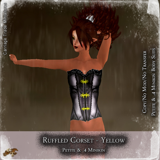@CTM@ Ruffled Corset (Petite & .4 Minikin)  Yellow