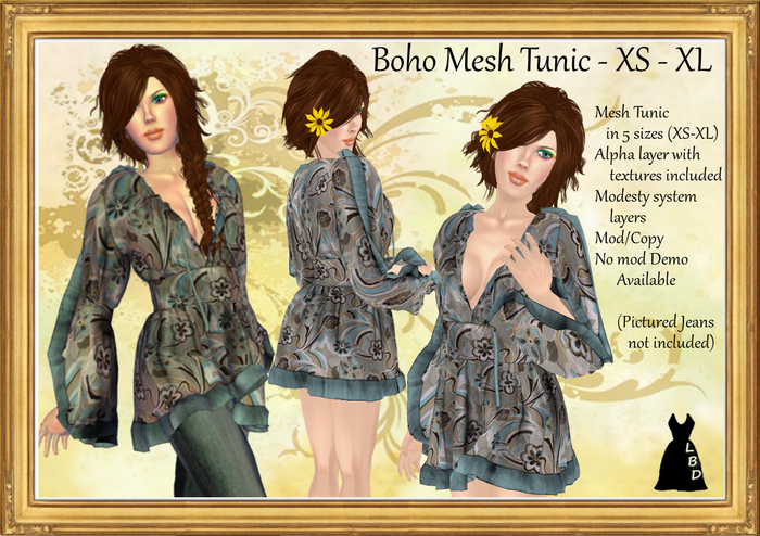 *LBD* Boho Mesh Tunic Dress