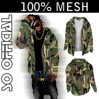 army fatigue off white jacket