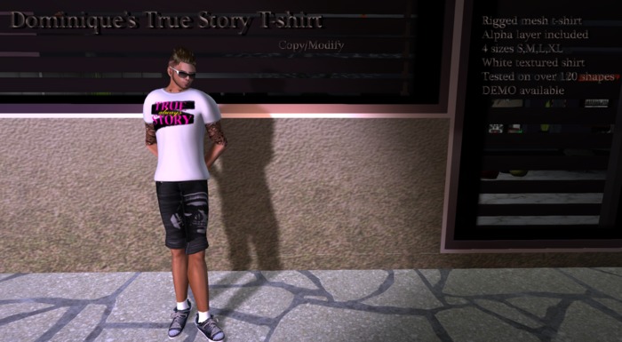MESH --Dominique's-- True Story T-shirt