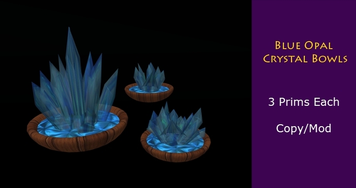 Blue Opal Crystal Bowl