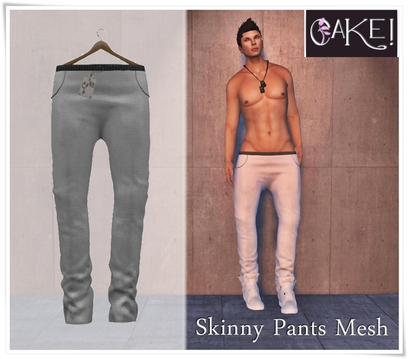 [[>CaKe!!<]]  Skinny Pants Mesh-White