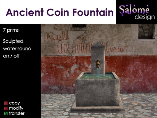 Ancient Coin Fountain / Roman