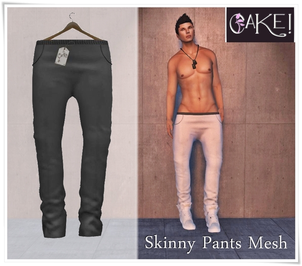 [[>CaKe!!<]]  Skinny Pants Mesh-Black