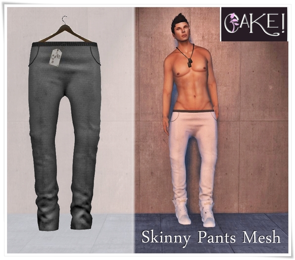 [[>CaKe!!<]]  Skinny Pants Mesh-Grey