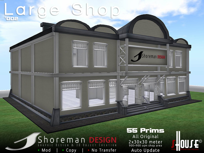 sHouse Large Shop #002 - 56 Prim