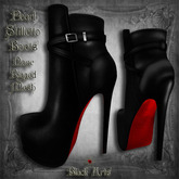 ~Black Arts~Pearl Stilletto Boots Black