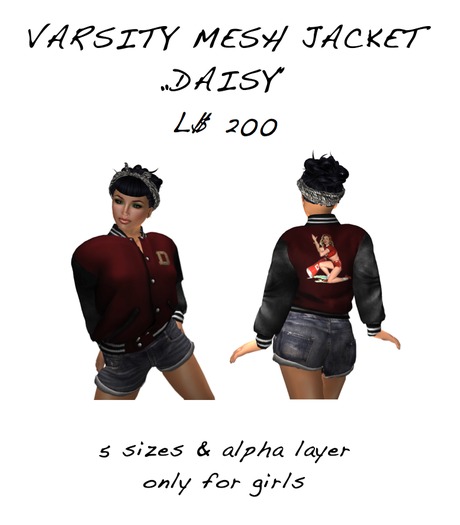 Girl Varsity Mesh Jacket "DAISY"
