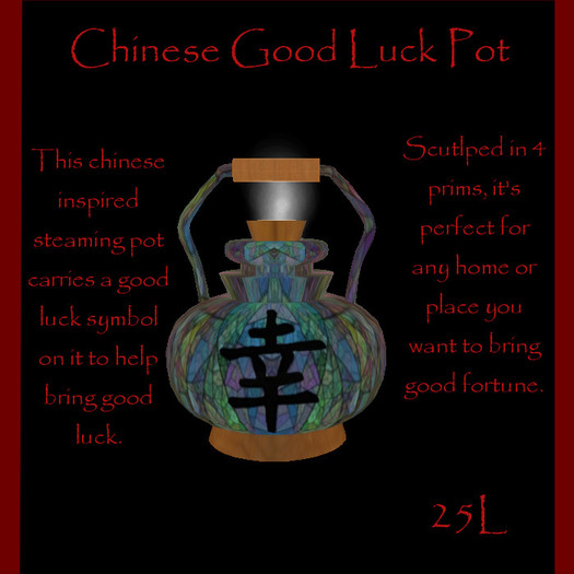 Chinese good luck pot