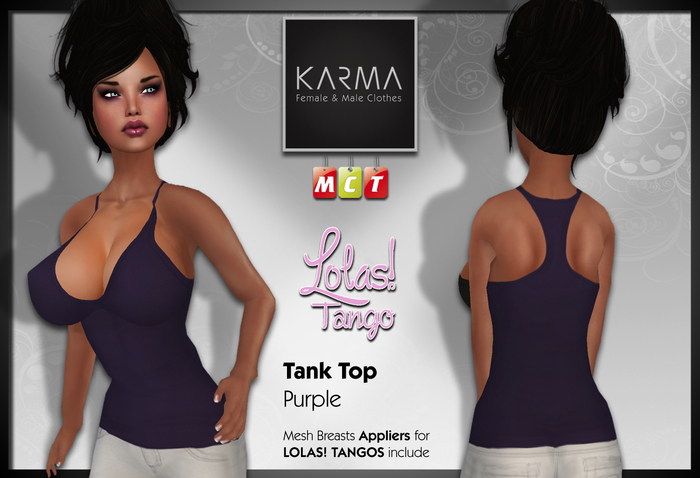 Karma - Tank Top Purple with Lolas Tango Applier