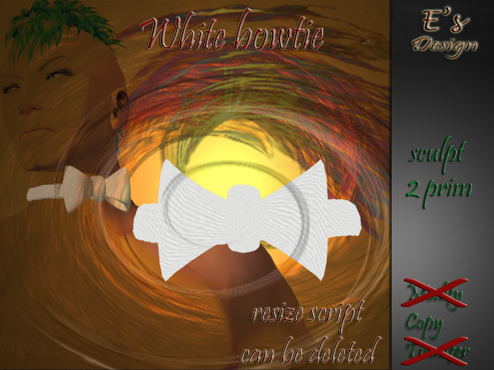 E's Bowtie, white