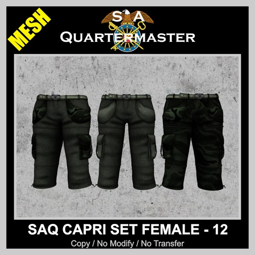 SAQ MESH CAPRI SET FEMALE - 12 GREEN [BOXED]