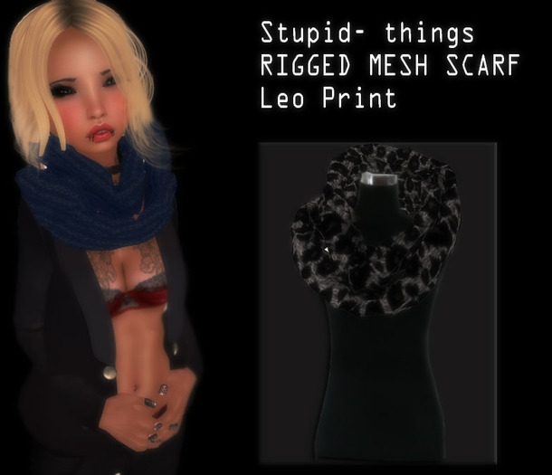 .:ST:.Scarf rigged  Leo print