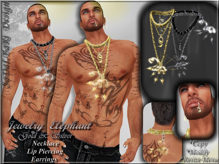 Jewelry Elephant /Gold&Silver- Male*