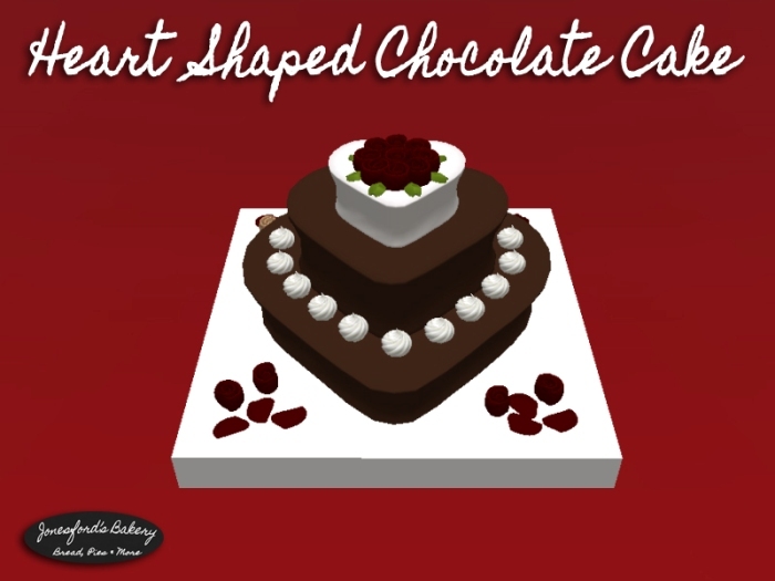 Heart shaped chocolate cake