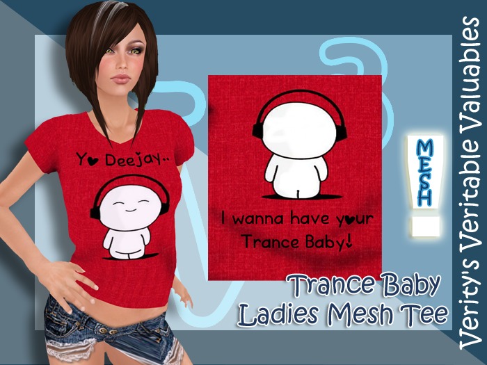 [VStyle] Trance Baby Ladies Mesh Tee w/Matching Gesture