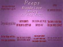 Peeps Textures Bloody Love Letters