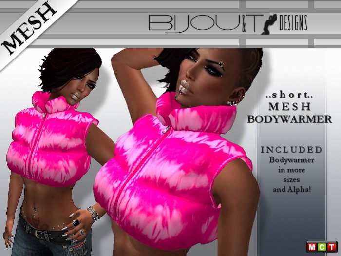 [BiJOU&T]™ .. Body Warmer Mesh! .. Fluo Pink!