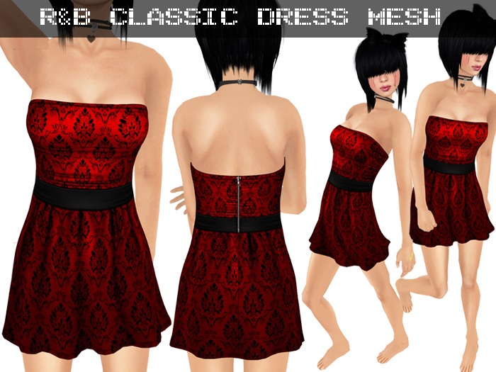 Mini Satin Dress R&B Classic - Mesh