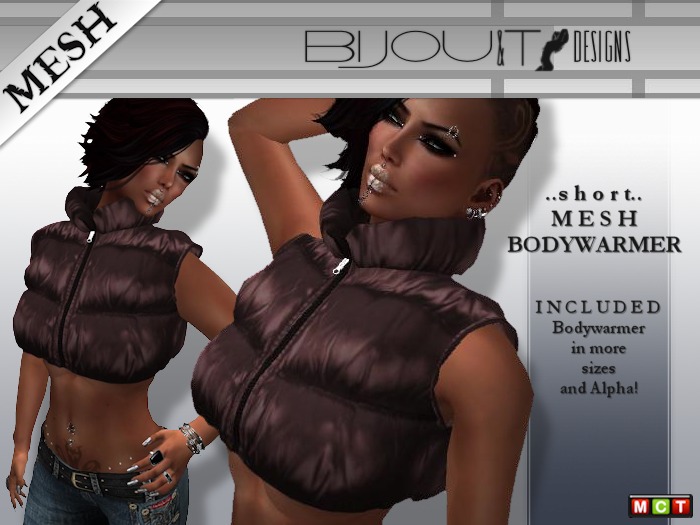 [BiJOU&T]™ .. Body Warmer Mesh! .. Brown!