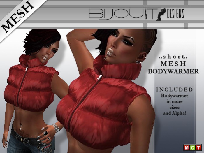 [BiJOU&T]™ .. Body Warmer Mesh! .. Red!