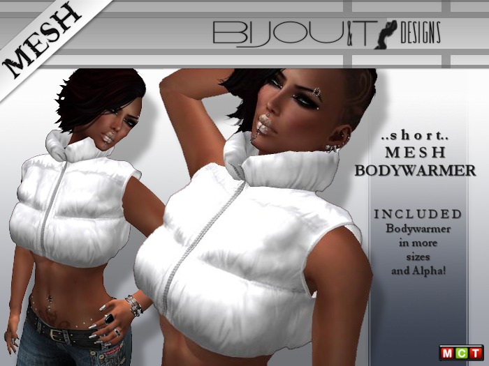 [BiJOU&T]™ .. Body Warmer Mesh! .. White!