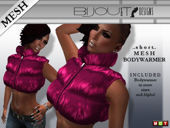 [BiJOU&T]™ .. Body Warmer Mesh! .. Pink!