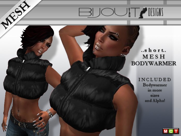 [BiJOU&T]™ .. Body Warmer Mesh! .. Black!