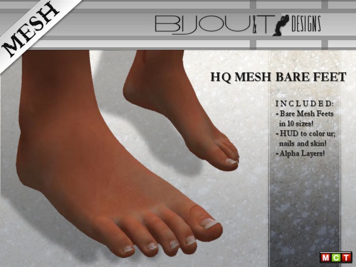 [BiJOU&T]™ .. Mesh Bare Feet Flat! .. [female]