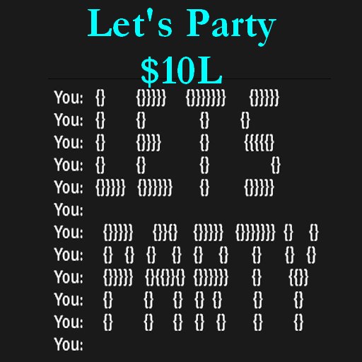 Text Only Lets Party Gesture Boxed