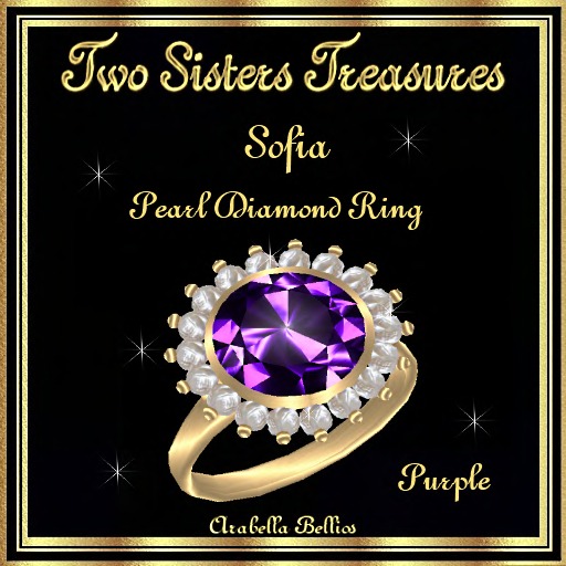 TST-SOFIA PEARL PURPLE DIAMOND RING GOLD