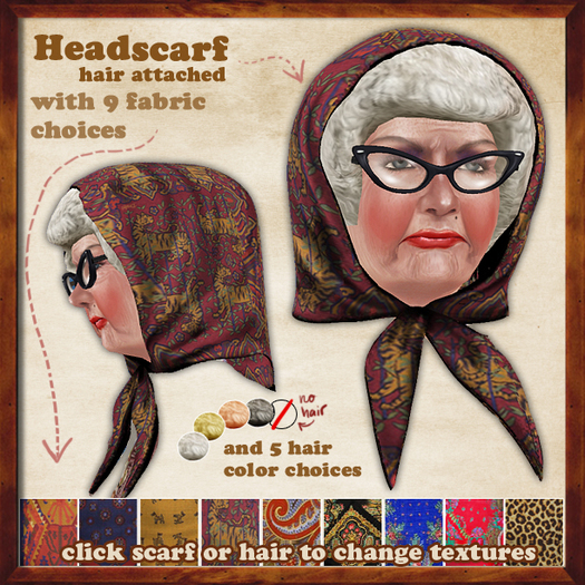 (W) Headscarf (with hair)
