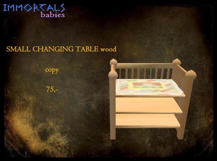 IMMORTALS BABIES Small Changing Table wood
