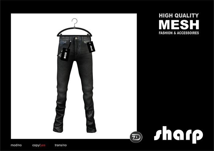 sharp by [ZD] - MESH - Straight Jeans