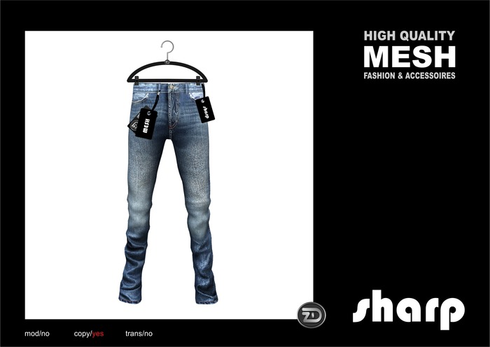sharp by [ZD] - MESH - Straight Jeans