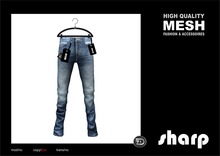 sharp by [ZD] - MESH - Straight Jeans