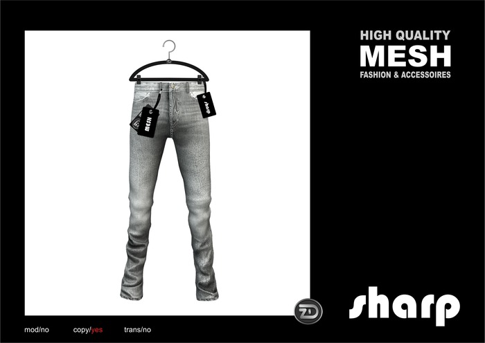 sharp by [ZD] - MESH - Straight Jeans