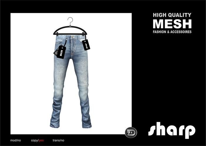 sharp by [ZD] - MESH - Straight Jeans