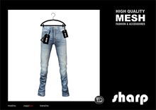 sharp by [ZD] - MESH - Straight Jeans