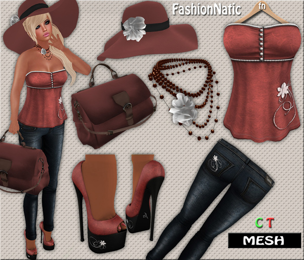 MESH Flower Tube Outfit FashionNatic