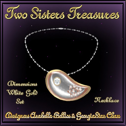DIMENSIONS WHITE GOLD NECKLACE