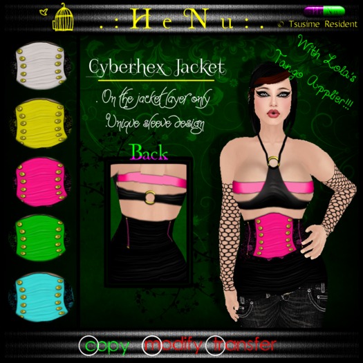 .:HeNu:. Cyberhex Jacket - Pink