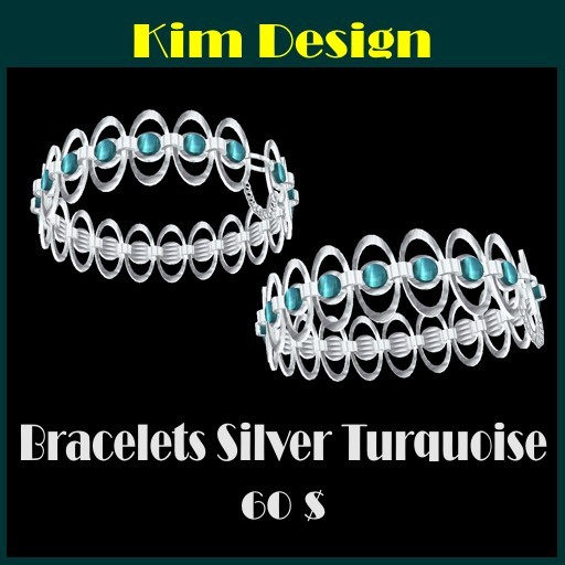 Kim Design - Bracelets Silver Turquoise