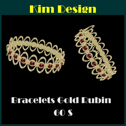 Kim Design - Bracelets Gold Rubin