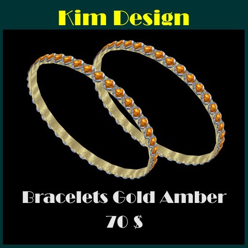 Kim Design - Bracelets Gold Amber