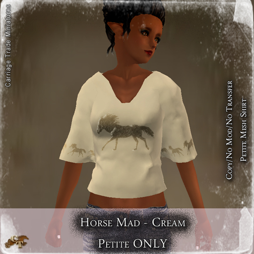 @CTM@ Horse Mad Shirt (PETITE ONLY) Cream